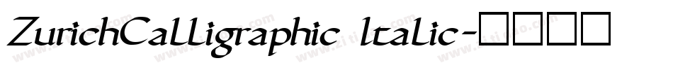ZurichCalligraphic Italic字体转换